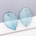 Large Glass Leaf Charms in Twelve Flecked and Gradient Finishes view 11