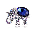 Elephant Crystal Two Designs Metal Brooch Pin for Jackets and Lapels view 6