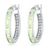 Green Opal Hoop