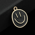Enamel Smiley Face Charm Pendant Gold Tone Frame Six Colors view 9