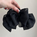 Layered Mesh Bow Hair Claw In Black Or White With Full Loops view 6