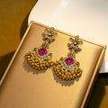 Ornate Floral Chandelier Statement Earrings in Six Colorways view 6