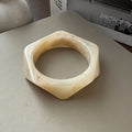 Irregular Hexagon Faceted Resin Bangle Bracelet 5 Colors view 7