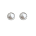 Gray Rose Pearl Like Round Stud Earrings In Five Graduated Sizes view 5