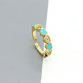 Gold Tone Crystal and Enamel Heart Adjustable Open Rings in Four Colors view 6