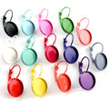 Colorful Round Leverback Earring Bezel Tray Settings view 1