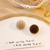 Beige Brown Round