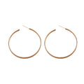 Oversized Polished Hoop Earrings with Distinctive Textured Details view 5