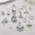 Antique Silver Star and Sun Metal Charms with 21 Listed Options view 4