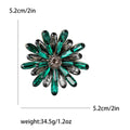 Crystal Teardrop Petal Flower Brooch Four Color Options view 8