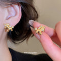 Gold Unicorn Stud Earrings Rocking Horse Coin Necklace view 4