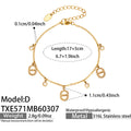 Gold Zircon Flower Teardrop Mariner Charm Necklace Bracelet view 7