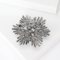 Large Radiating Crystal Bar Brooch in Three Color Palettes view 3