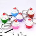 Resin Cupcake Heart Topping Keychains Six Color Wrappers view 4