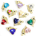 Polished Gold Silver Heart Glass And Alloy Charms in 20 Styles view 3