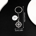 Nine-Style Antique Silver Airplane Globe Passport Travel Keychain Collection view 8