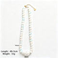 Six Color Faux Baroque Bead Necklaces With Carabiner Clasps view 10