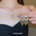 Crystal Butterfly Circle Jewelry Collection with Reflective Details view 2