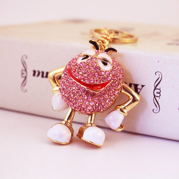 Cute Bean Sprout Vegetable Keychain Zinc Alloy Car and Bag Charm