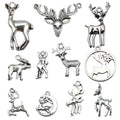 Antique Silver Reindeer Metal Charms with 12 Listed Options view 5