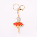 Enamel Ballerina Dancer Keychain Gold Clasp Four Colors view 5
