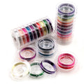 Assorted Color Fine Craft Wire Spools in Clear Round Cases view 2