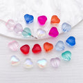 Transparent 6mm Glass Heart Beads in Ten Individual Colors view 3