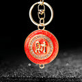 Crystal Round Fortune Plaque Keychains with Cords and Loose Braided Loops view 10