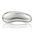 Smooth Curved Bar Brooch in Polished Metal for Jackets and Scarves view 5