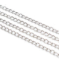 Oval Link Iron Jewelry Chain in Silver Black and Gold Tones view 3