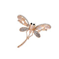 Gold Tone Silver Tone Dragonfly Crystal Metal Brooch Pin view 5