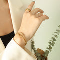 Gold Crossed Knot Geometric Twisted Multi Strand Bracelet view 4