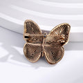 Red Gold Tone Butterfly Two Designs Metal Brooch Pin view 4