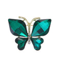 Green Butterfly Crystal Four Designs Metal Brooch Pin view 7