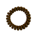 Black Matte Telephone Cord Spiral Coil Hair Tie With Thick Profile view 5