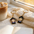 Enamel Grad Cap Student Portrait Keychain Boy or Girl view 3