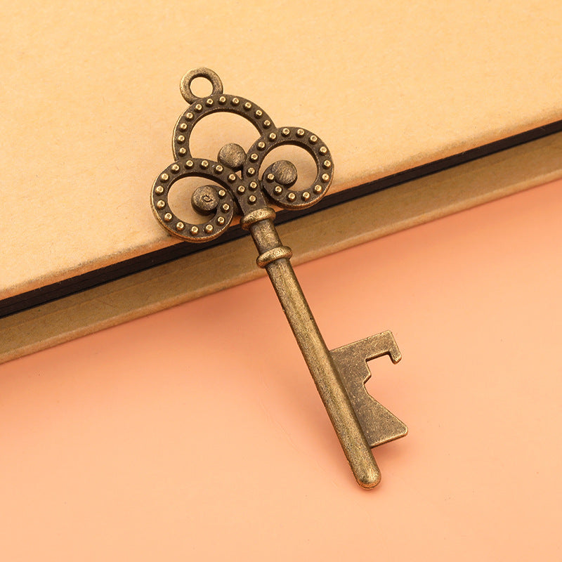 Vintage Alloy Bottle Opener Wedding Favor Keychain Gift
