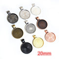 Round Pendant Tray Settings in Multiple Sizes and Finishes view 2