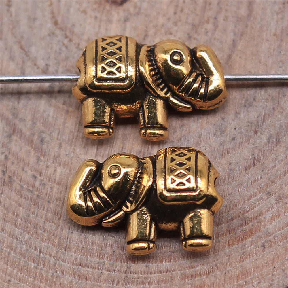 12x9mm 1g Multicolor Zinc Alloy Elephant Loose Metal Beads for Bracelet Necklace DIY Jewelry