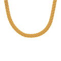 Multi-Row Woven Mesh Chain Necklace In Gold Or Steel view 5