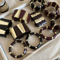 Acrylic Stretch Bracelet Gold Accent 9 Retro Styles view 2