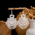 Thirty-One Ornate Peacock Statement Dangle Earrings view 8