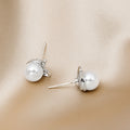 Silver Cat Ear Pearl Look Delicate Small Stud Earrings view 4