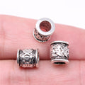 9x9x8mm 1.3g Antique Silver Zinc Alloy Round Large Hole Loose Metal Beads for Bracelet Jewelry Making