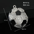 Rhinestone Basketball Soccer Ball Charm Pendant Silver And Gold Tone view 3