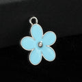 Enamel Daisy Charm Pendant Silver-Tone And Gold-Tone Six Colors view 6