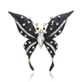 Crystal Butterfly Brooch In 2 Styles With Enamel And Crystal Details view 1
