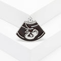 Ultrasound Fetus Brooch Black Enamel Gold and Silver Tone view 7