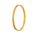 Grooved Crystal Hinged Bracelet in Polished Gold Tone view 5