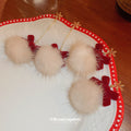 Bow Pom Pom and Snowflake Drop Earrings in Seven Styles view 3
